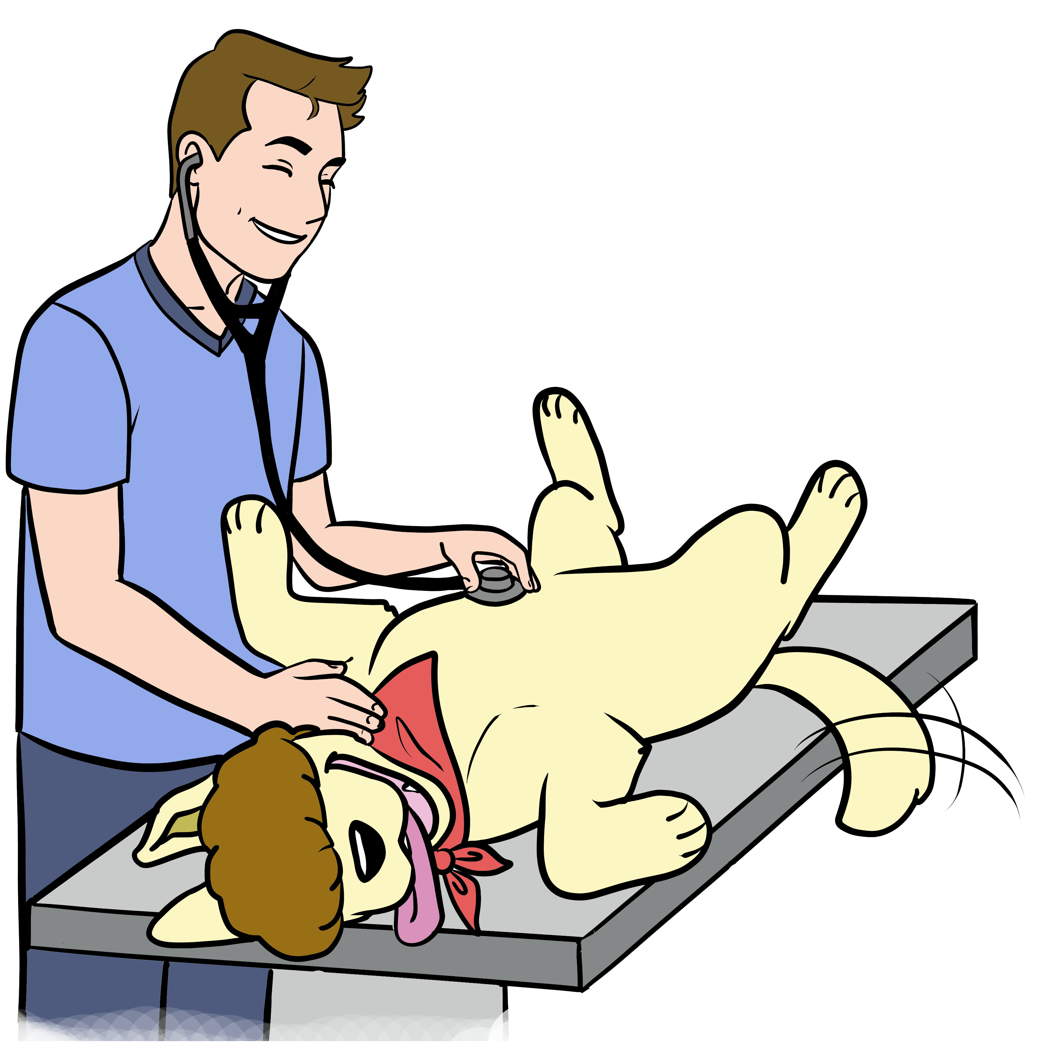 Dr Evan with Rupert the dog